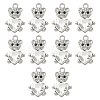 10Pcs Alloy Glass Pendants GLAA-YW0005-41P-01-1