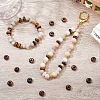 30Pcs Natural Tiger Eye European Beads G-SP0001-01A-02-4
