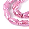 Anti-Tarnish Electroplate Glass Beads Strands EGLA-Q130-02A-12-3