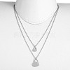 Two Tier Stainless Steel Necklaces NJEW-JN01246-6