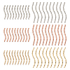 BENECREAT 60Pcs 6 Style Rack Plating Brass Curved Tube Beads KK-BC0009-14-1