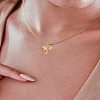 2Pcs Brass Micro Pave Grade AAA Cubic Zirconia Charms ZIRC-LP0001-34-3
