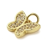 Brass Micro Pave Clear Cubic Zirconia Pendants LS-KK-U005-01L-G-2