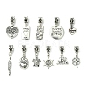 11Pcs 11 Styles Tibetan Style Alloy European Dangle Charms PALLOY-JF03058-1