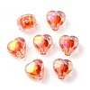 UV Plating Rainbow Iridescent Acrylic Beads OACR-F004-05C-1