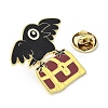 Crow with Treasure Box Enamel Pins JEWB-V002-11B-3