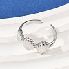 Brass Adjustable Open Cuff Rings for Women RJEW-R032-03P-2