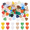 80Pcs 2-Hole Porcelain Buttons PORC-PJ0001-02E-1