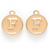 Golden Plated Alloy Enamel Charms ENAM-S118-06F-1