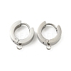 Tarnish Resistant 304 Stainless Steel Hoop Earring Findings STAS-A091-02P-1