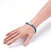 Synthetic Turquoise(Dyed) Stretch Bracelets BJEW-JB03747-01-3