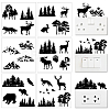 6Pcs Plant PVC Plastic Waterproof Self-adhesive Stickers Set DIY-WH0692-006-1