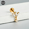 G23 Titanium Micro Pave Cubic Zirconia Cartilage Earrings WG0CACB-14-1