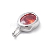 925 Sterling Silver Cubic Zirconia Oval Charms STER-S006-01S-G-2