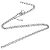 304 Stainless Steel Cable Chain Necklace X-STAS-T040-PJ204-60-3