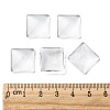 Transparent Glass Square Cabochons X-GGLA-S022-15mm-5