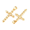 Easter Brass Micro Pave Clear Cubic Zirconia Pendants ZIRC-F148-14F-G-2