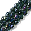 Transparent Electroplate Glass Beads Strands EGLA-N013-T4mm-B15-1