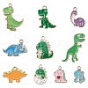 10Pcs 10 Styles Alloy Enamel Pendants ENAM-YW0003-25-1