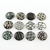 Half Round/Dome Floral Photo Glass Flatback Cabochons for DIY Projects X-GGLA-Q037-12mm-01-1