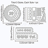 3Pcs 3 Styles Carbon Steel Cutting Dies Stencils DIY-WH0309-656-6