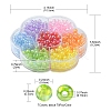 490Pcs 7 Colors Transparent Acrylic Beads MACR-YW0002-03-4