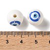 White Base Blue Evil Eye Hand Painted Ceramic Porcelain Beads PR-CBA3F2D-04A-3