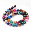 Natural Striped Agate/Banded Agate Bead Strands X-G-K155-A-8mm-12-2