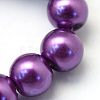 Baking Paint Glass Pearl Bead Strands X-HY-Q003-3mm-37-3
