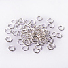 Silver Color Plated Brass Open Jump Rings X-JRC8MM-S-5