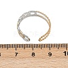 304 Stainless Steel Double Color Cuff Rings RJEW-S635-01GP-06-5