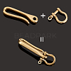   U-Shaped Brass Key Hook Shanckle Clasps KK-PH0004-97A-5