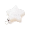 Natural Freshwater Shell Flower Star Heart Charms with Brass Bails PALLOY-JF05098-5