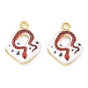 Printed Brass Pendants KK-CBA42CA-04G-2