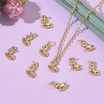 SHEGRACE Brass Micro Pave Cubic Zirconia Pendants XGRQ3D808-457G-1