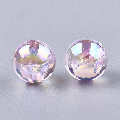 Transparent Plastic Beads OACR-S026-6mm-M-1