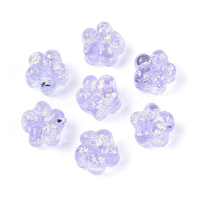 Handmade Foil Lampwork Beads Strands FOIL-T008-06F-1