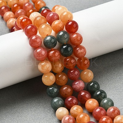 Dyed Natural Malaysia Jade Beads Strands G-G021-02B-21-1