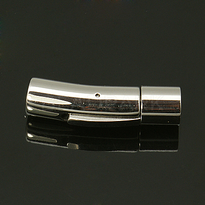 Tarnish Resistant Column 316 Surgical Stainless Steel Bayonet Clasps STAS-A021-7mm-1