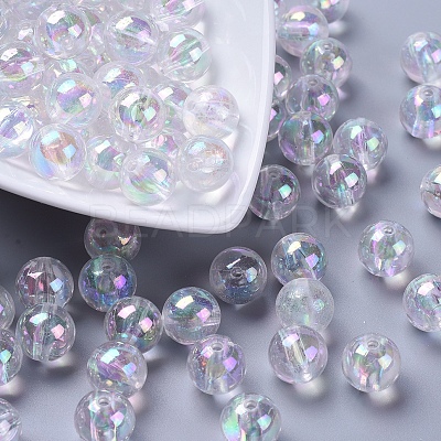Eco-Friendly Transparent Acrylic Beads PL736-2-1