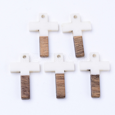 Resin & Walnut Wood Pendants RESI-N025-012A-1