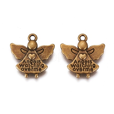 Tibetan Style Alloy Pendants TIBEP-4643-AB-FF-1