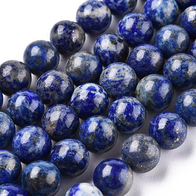 Natural Lapis Lazuli Round Bead Strands X-G-E262-01-10mm-1