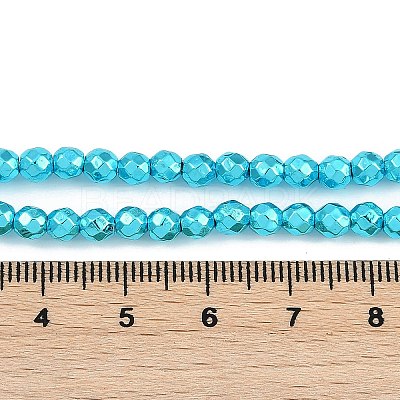 Baking Paint Electroplated Synthetic Non-magnetic Hematite Beads Strands G-H072-A01-01B-1