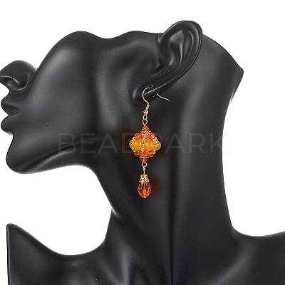 Mixed Stone Dangle Earrings EJEW-MZ00669-1