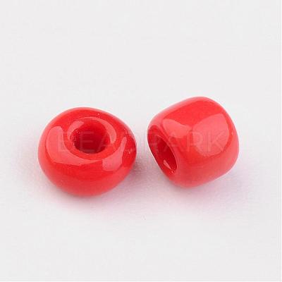 6/0 Opaque Colours Round Glass Seed Beads X-SEED-A010-4mm-45-1