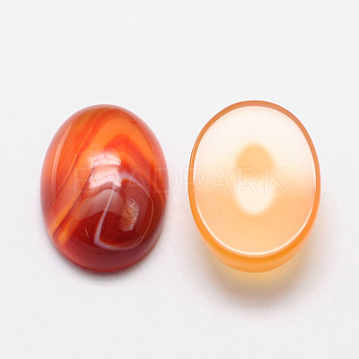 Oval Natural Carnelian Cabochons X-G-K020-40x30mm-05-1