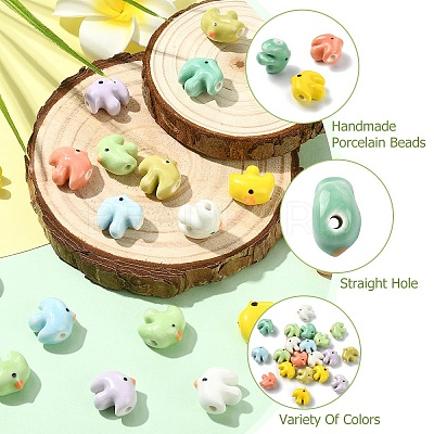 10Pcs Handmade Porcelain Ceramic Beads PORC-YW0001-79-1