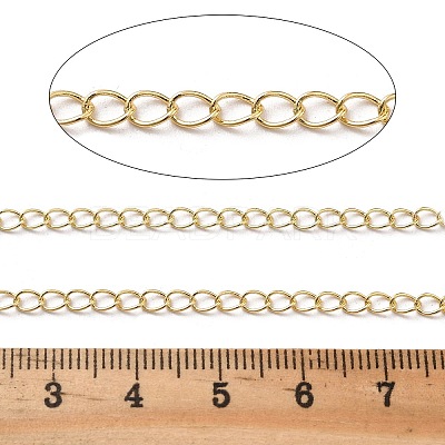 Brass Curb Chains KK-P304-02A-KCG-1