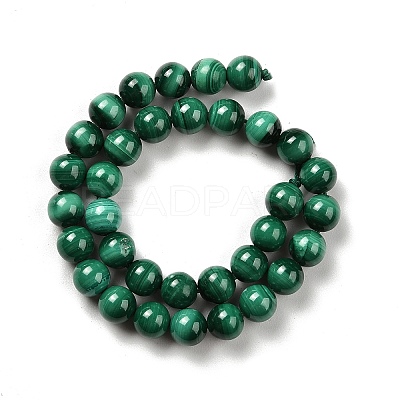 Natural Malachite Beads Strands G-A271-A01-6mm-1